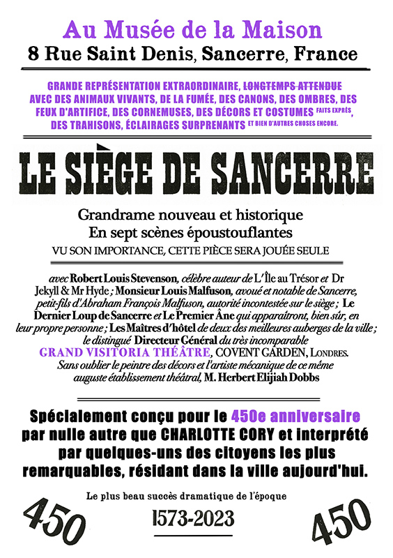 Theatre poster for Le Siege de Sancerre
