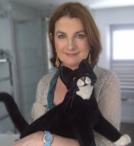 Portrait of Charlotte Cory (holding a cat)