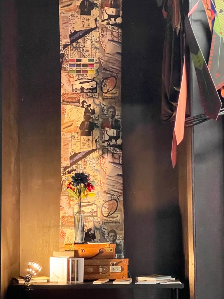 A corner of the exhibition featuring the Yutaka Kajikawa lifestory wallpaper